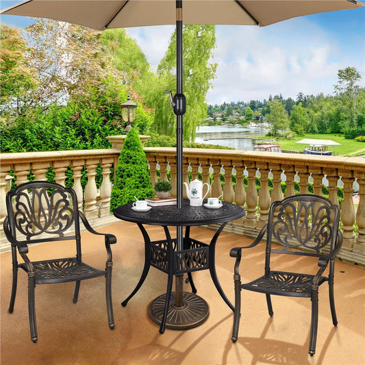 Round Heavy-Duty Umbrella Base Stand for Outdoor Shade and Protection in Patio detail image