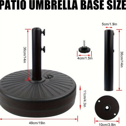 Round Heavy-Duty Umbrella Base with Weather-Resistant Finish detail image