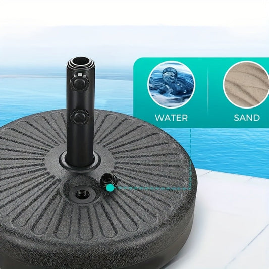 Umbrella Base, Fillable Round Patio Free Standing Outdoor Heavy Duty - PP Plastic Powder shown in the main product view