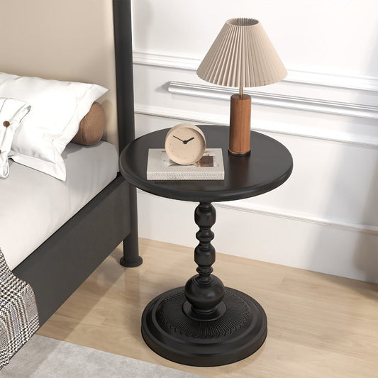 Round Metal Outdoor Side Table, Patio End Table for Outdoor Serving and Relaxation detail image