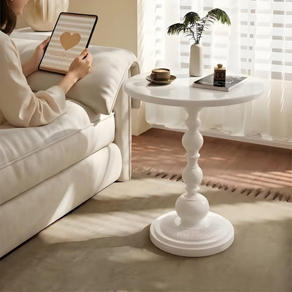 Side Table, Round Metal Anti-Rust Waterproof Small End Table for Living Room Bedroom shown in the main product view