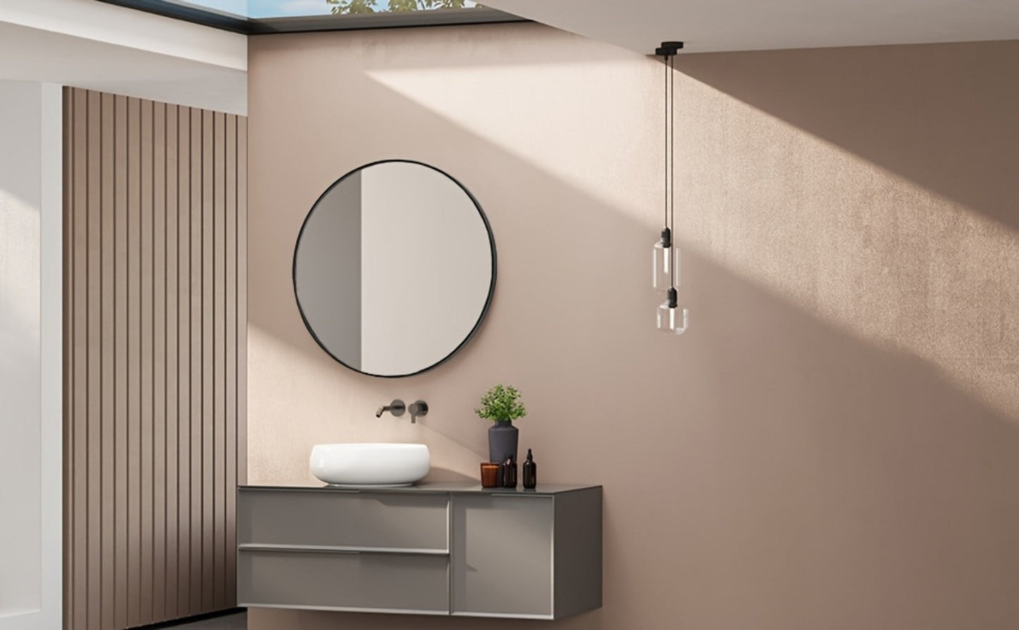 Round Metal Wall Mirror, Entryway Accent Mirror for Dressing and Daily Routines detail image - detail view 12