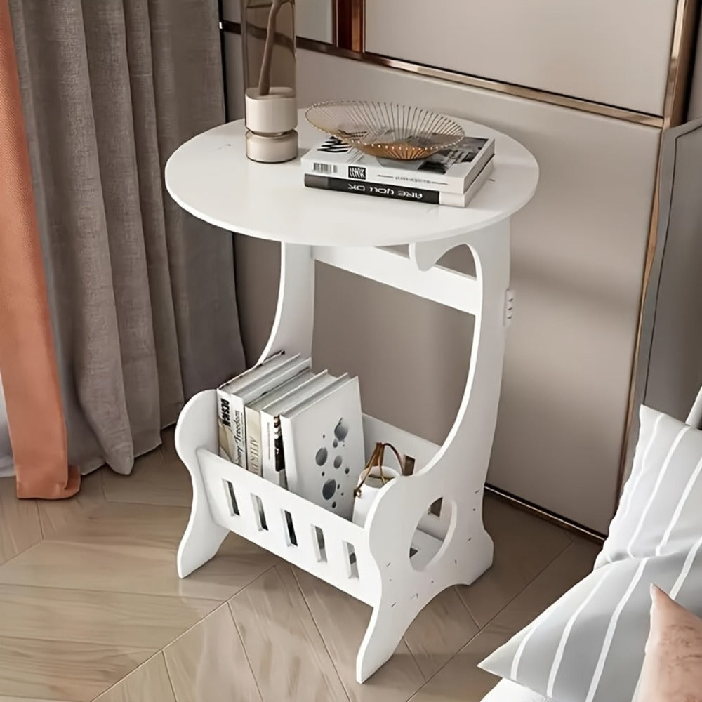 Round Nightstand with Side Table for Practical Everyday Home Use in Bedroom detail image - detail view 7