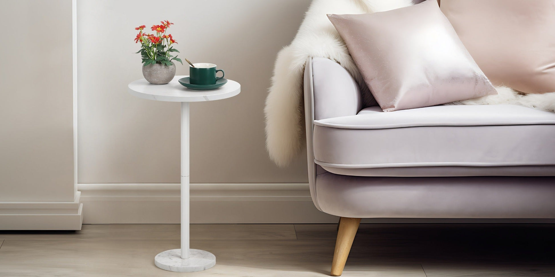 Round Outdoor Side Table with Multiple Color Options, Patio End Table detail image - detail view 19