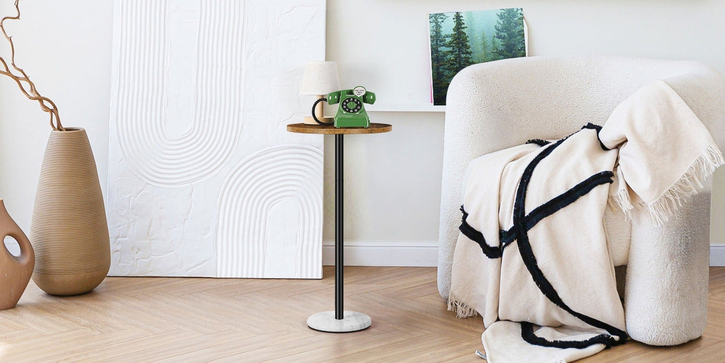 Round Outdoor Side Table with Multiple Color Options, Patio End Table detail image - detail view 21