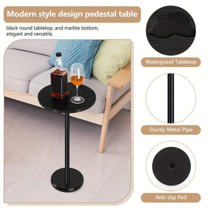Round Outdoor Side Table with Multiple Color Options, Patio End Table detail image