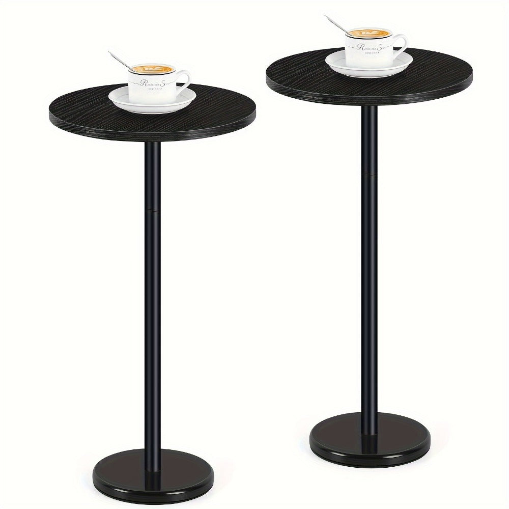 Outdoor Side Table, Marble Base Outdoor Round Side Table - Small Pedestal Drink Table shown in the main product view