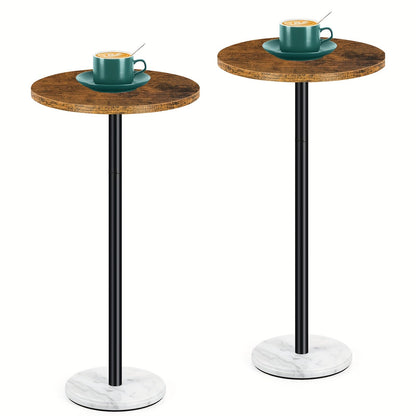Outdoor Side Table shown in the Rustic Brown + White, 2 option