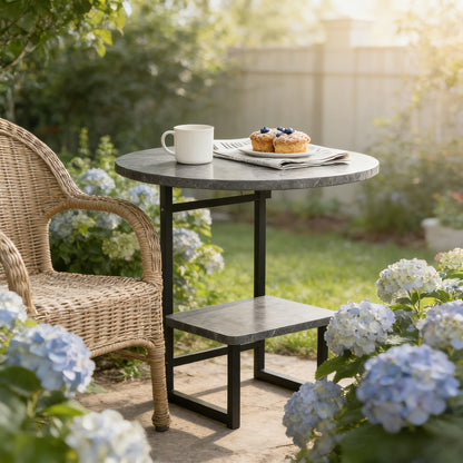Outdoor Side Table shown in the Grey option