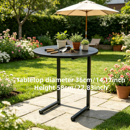 Outdoor Side Table shown in the Single layer pure black option