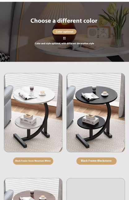 Round Side Table with Solid Wood Construction, Small Accent Table for Living Room detail image - detail view 17