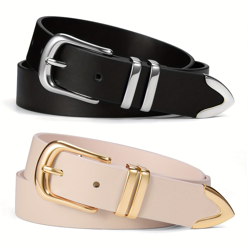 Women's Belt - 2-Pack 's Set Multi-Color Combination Versatile Waist for Dresses Pants - product detail view 13