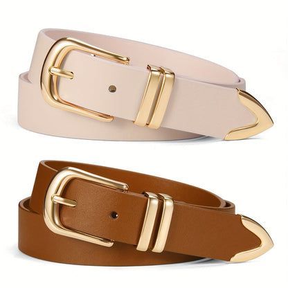 Women's Belt - 2-Pack 's Set Multi-Color Combination Versatile Waist for Dresses Pants - product detail view 17