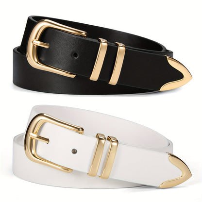 Women's Belt - 2-Pack 's Set Multi-Color Combination Versatile Waist for Dresses Pants - product detail view 26