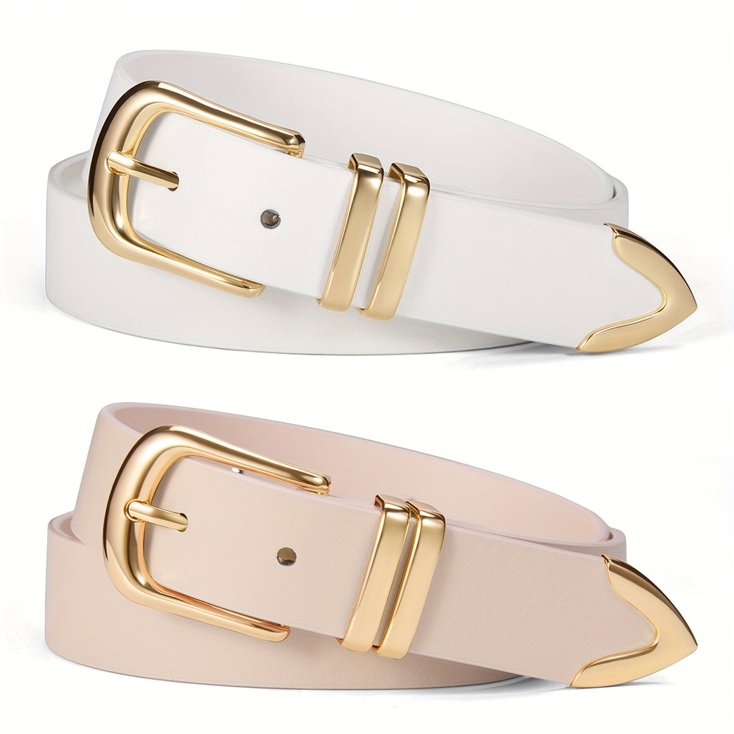 Women's Belt - 2-Pack 's Set Multi-Color Combination Versatile Waist for Dresses Pants - product detail view 30