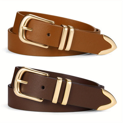 Women's Belt - 2-Pack 's Set Multi-Color Combination Versatile Waist for Dresses Pants - product detail view 32