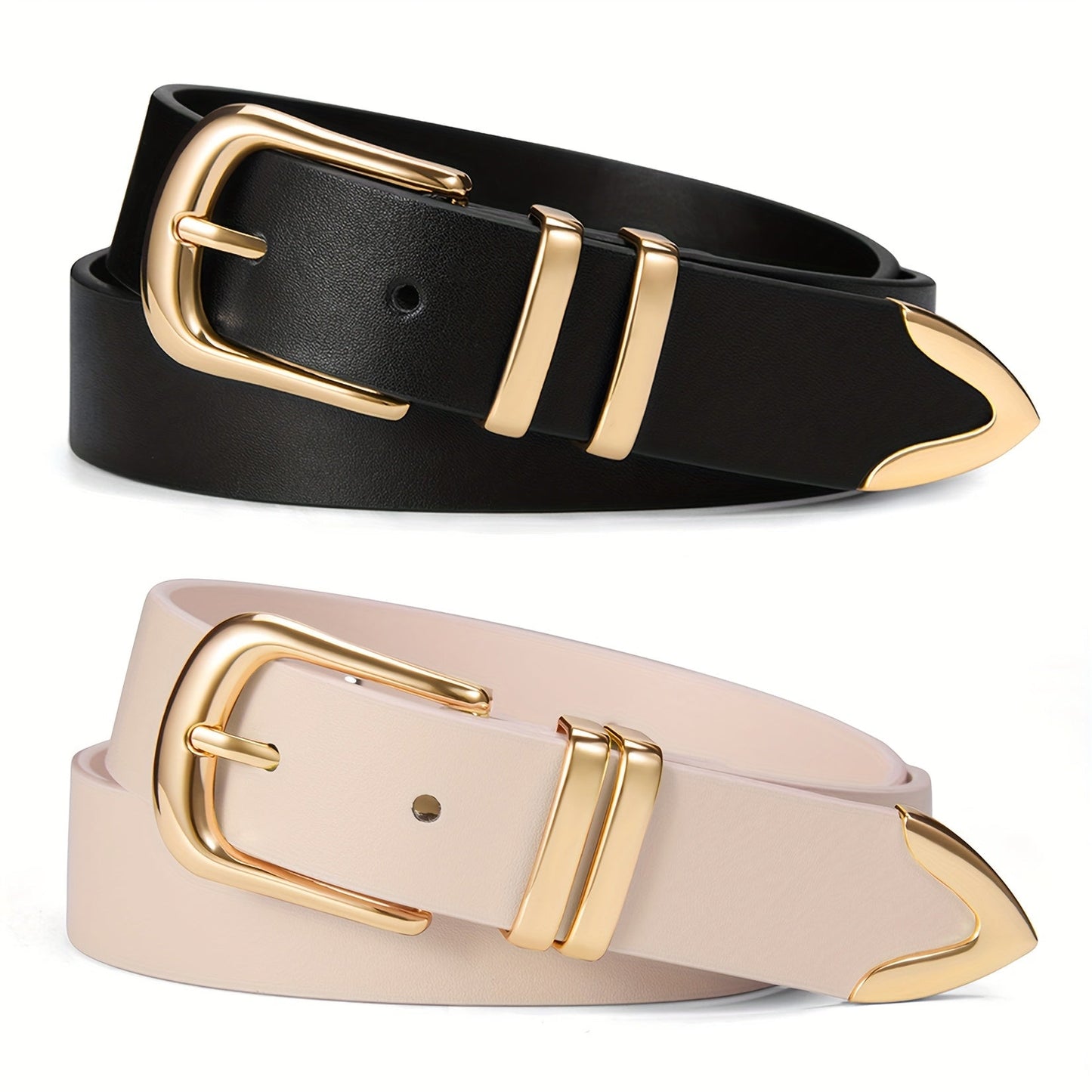 Women's Belt - 2-Pack 's Set Multi-Color Combination Versatile Waist for Dresses Pants - product detail view 35