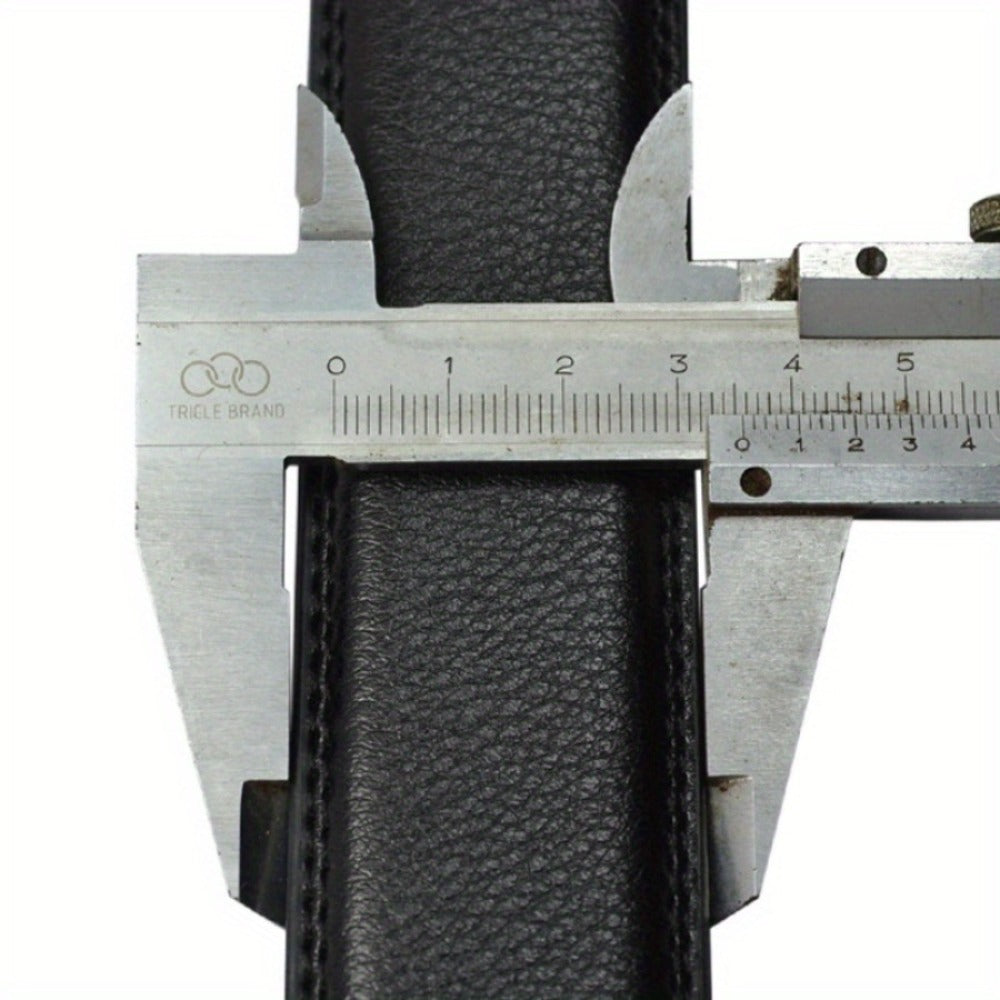 Men's Belt - Automatic Buckle Unisex Metal Clasp No Hole Adjustable Slide Ratchet Waist - product detail view 12
