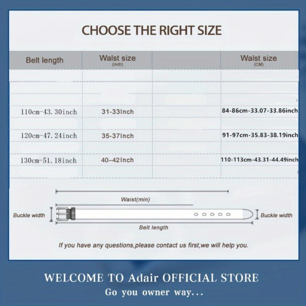 Men's Belt - Automatic Buckle Unisex Metal Clasp No Hole Adjustable Slide Ratchet Waist - product detail view 14