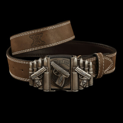 Men's Belt - Detachable Lighter Western Cowboy Style Printed Novelty Vintage Fashion - product detail view 10