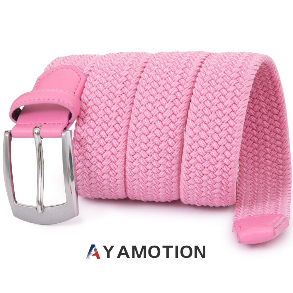 Men's Belt - Elastic Ratchet for Women Stretch Braided Woven Automatic Buckle 32-Click - product detail view 2