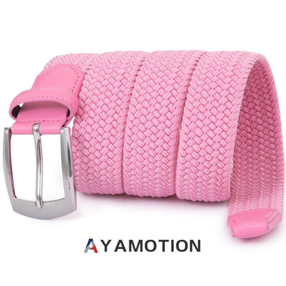 Men's Belt - Elastic Ratchet for Women Stretch Braided Woven Automatic Buckle 32-Click - product detail view 2
