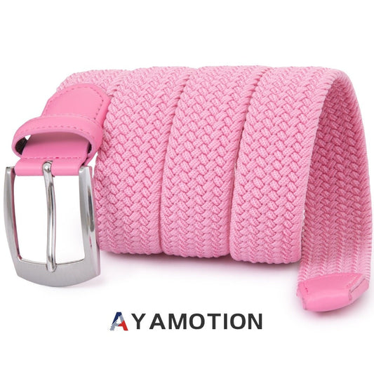 Men's Belt - Elastic Ratchet for Women Stretch Braided Woven Automatic Buckle 32-Click - product detail view 2
