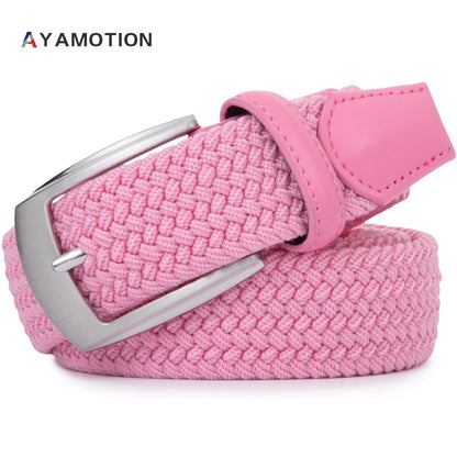 Men's Belt - Elastic Ratchet for Women Stretch Braided Woven Automatic Buckle 32-Click - product detail view 5