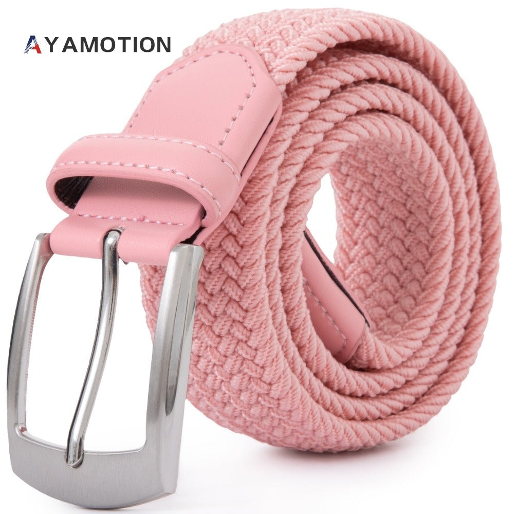 Men's Belt - Elastic Ratchet for Women Stretch Braided Woven Automatic Buckle 32-Click - product detail view 10
