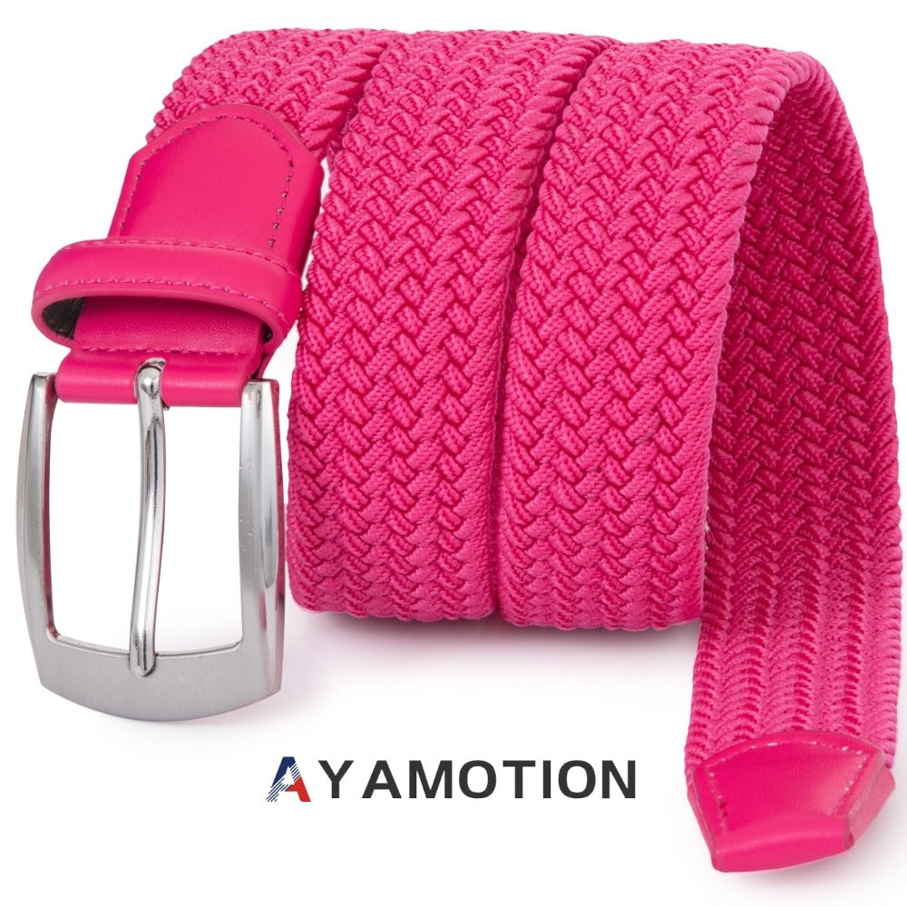 Men's Belt - Elastic Ratchet for Women Stretch Braided Woven Automatic Buckle 32-Click - product detail view 16