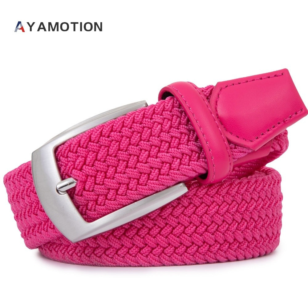 Men's Belt - Elastic Ratchet for Women Stretch Braided Woven Automatic Buckle 32-Click - product detail view 18