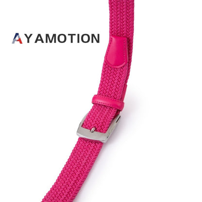 Men's Belt - Elastic Ratchet for Women Stretch Braided Woven Automatic Buckle 32-Click - product detail view 19