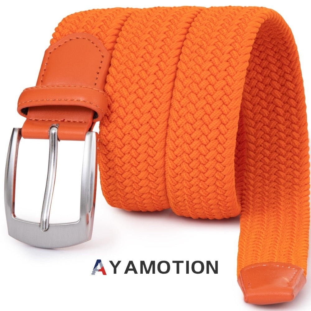 Men's Belt - Elastic Ratchet for Women Stretch Braided Woven Automatic Buckle 32-Click - product detail view 20