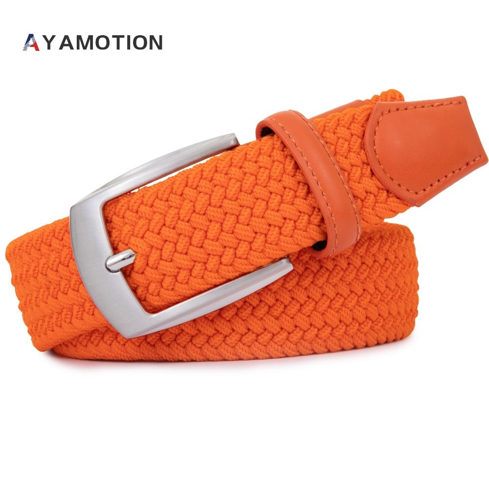 Men's Belt - Elastic Ratchet for Women Stretch Braided Woven Automatic Buckle 32-Click - product detail view 22