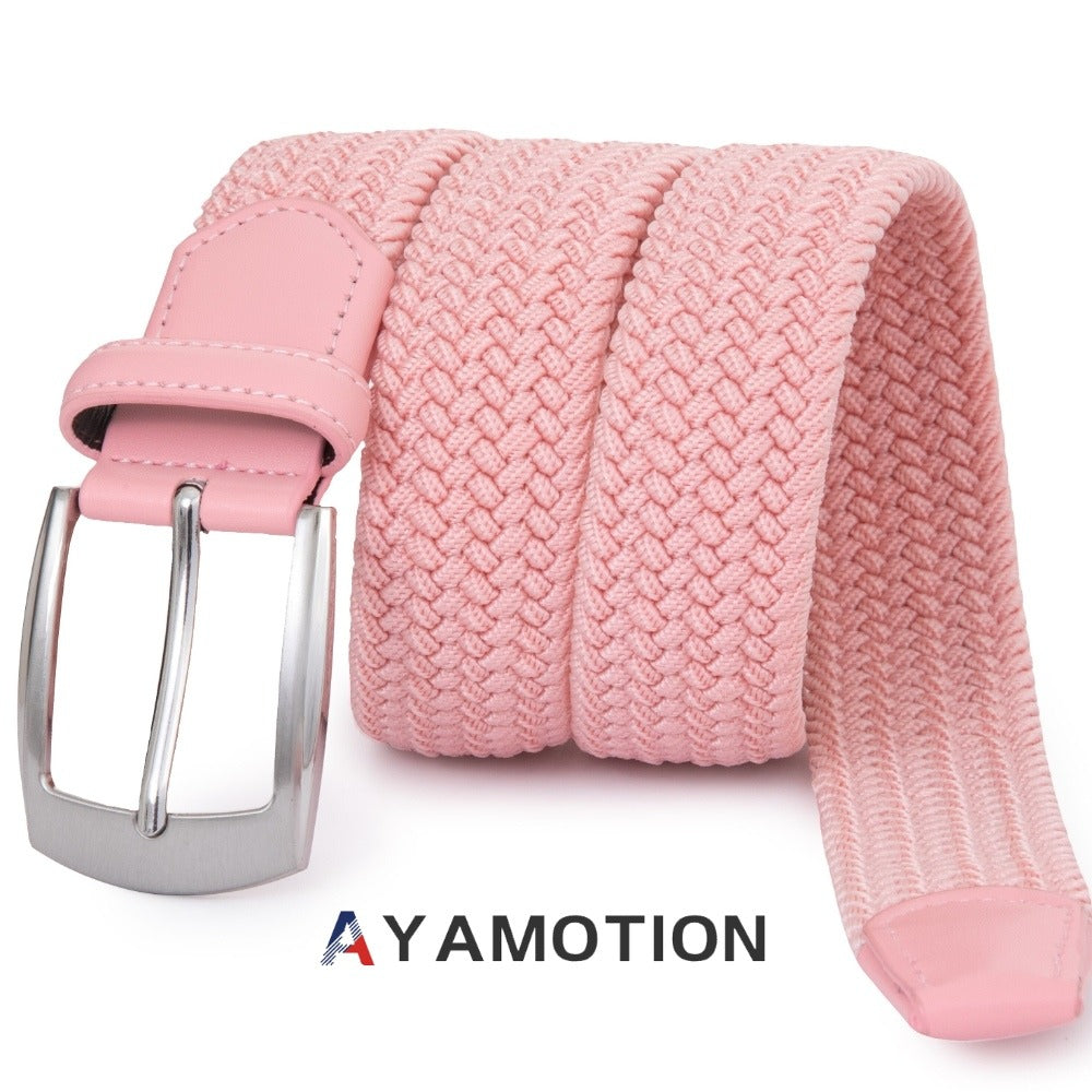 Men's Belt - Elastic Ratchet for Women Stretch Braided Woven Automatic Buckle 32-Click - product detail view 24