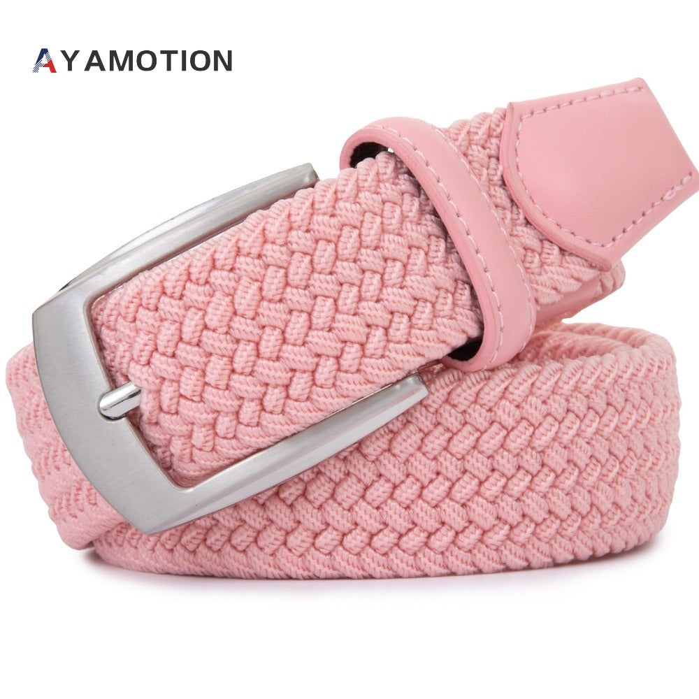 Men's Belt - Elastic Ratchet for Women Stretch Braided Woven Automatic Buckle 32-Click - product detail view 26