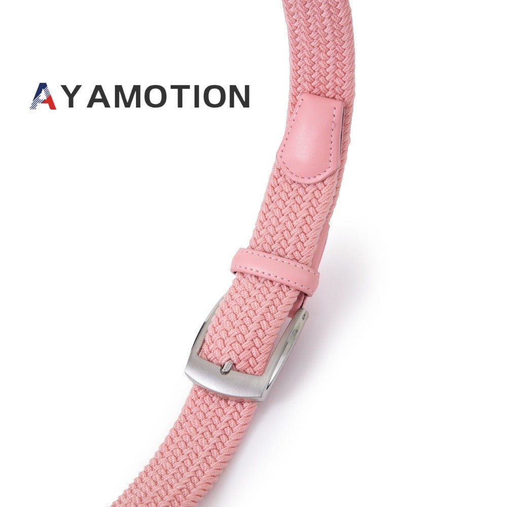 Men's Belt - Elastic Ratchet for Women Stretch Braided Woven Automatic Buckle 32-Click - product detail view 27