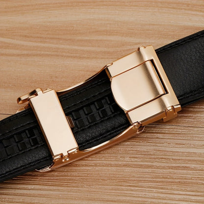 Men's Belt - Faux Leather for with Automatic Buckle 9 Colors, Adjustable up to 49.2" - product detail view 8