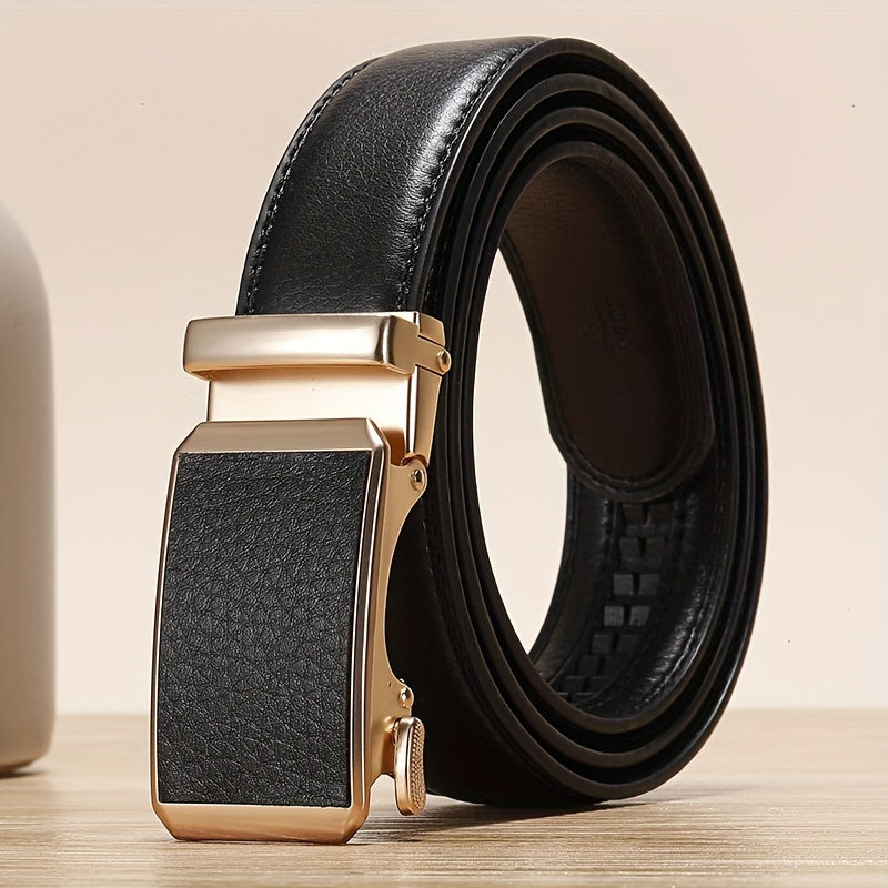Men's Belt - Faux Leather for with Automatic Buckle 9 Colors, Adjustable up to 49.2" - product detail view 17