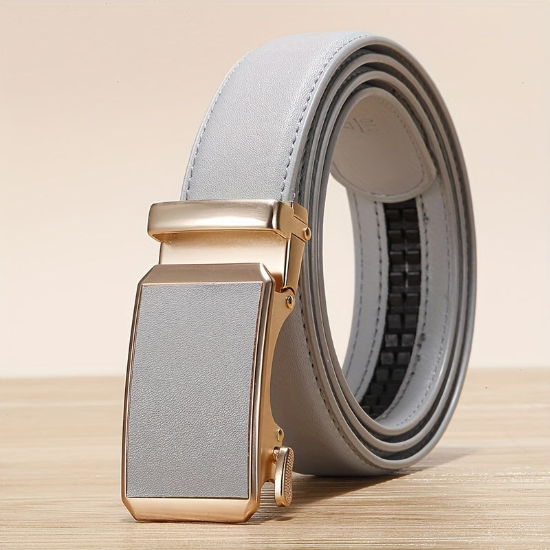 Men's Belt - Faux Leather for with Automatic Buckle 9 Colors, Adjustable up to 49.2" - product detail view 21