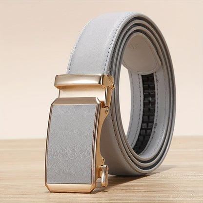 Men's Belt - Faux Leather for with Automatic Buckle 9 Colors, Adjustable up to 49.2" - product detail view 21