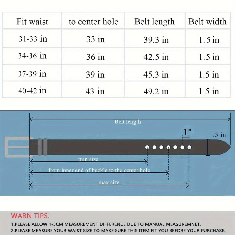 Men's Belt - Genuine Leather for Western Cowboy Style, Embossed Detail, Unique Lighter - product detail view 2