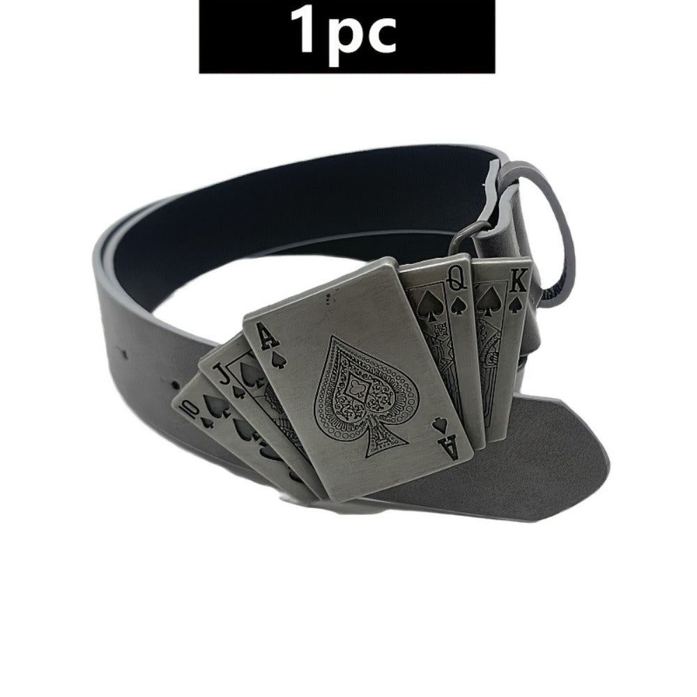 Men's Belt - Genuine Leather for Western Cowboy Style, Embossed Detail, Unique Lighter - product detail view 5