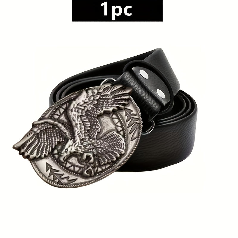 Men's Belt - Genuine Leather for Western Cowboy Style, Embossed Detail, Unique Lighter - product detail view 9
