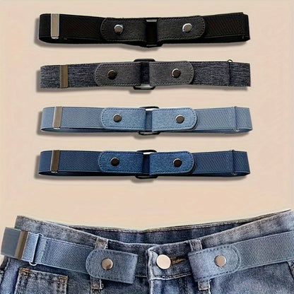 Women's Belt - Invisible Elastic Set 4pcs for | No-Show Vintage Stretch Waist for Casual - product detail view 2