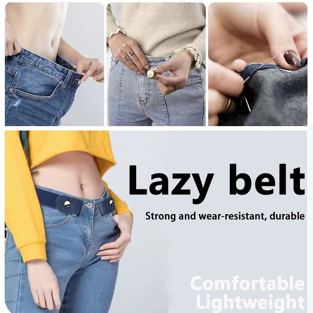 Women's Belt - Invisible Elastic Waistband 4 Pack No Buckle Adjustable Stretch Waist for - product detail view 4
