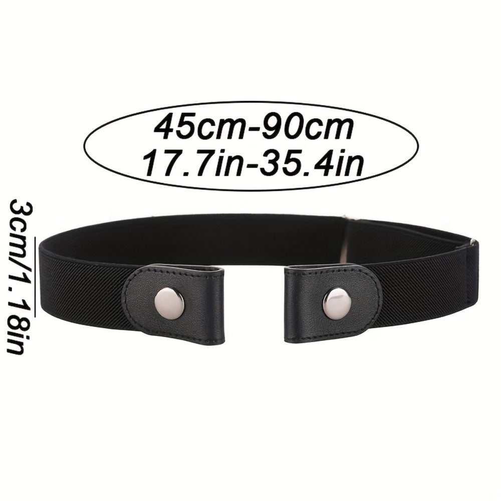 Women's Belt - Invisible Elastic Waistband 4 Pack No Buckle Adjustable Stretch Waist for - product detail view 5