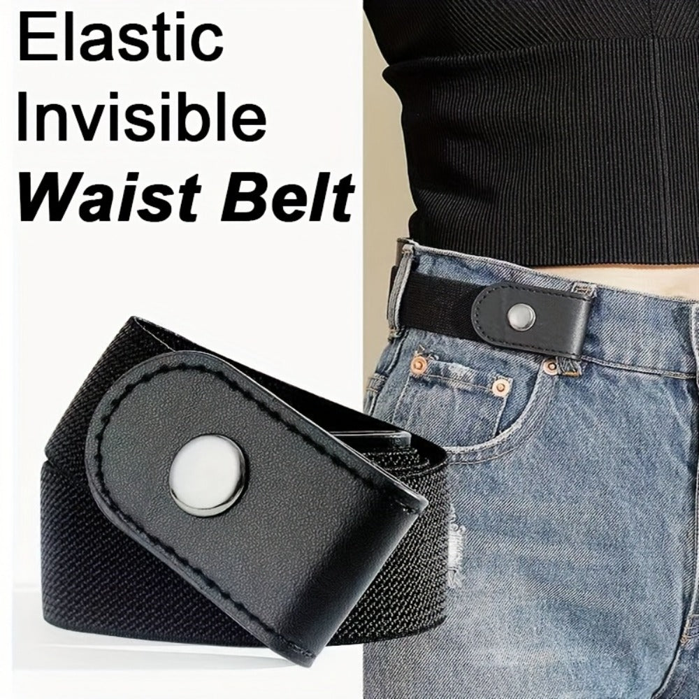 Women's Belt - Invisible Elastic Waistband 4 Pack No Buckle Adjustable Stretch Waist for - product detail view 6