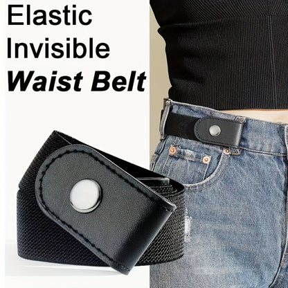 Women's Belt - Invisible Elastic Waistband 4 Pack No Buckle Adjustable Stretch Waist for - product detail view 6