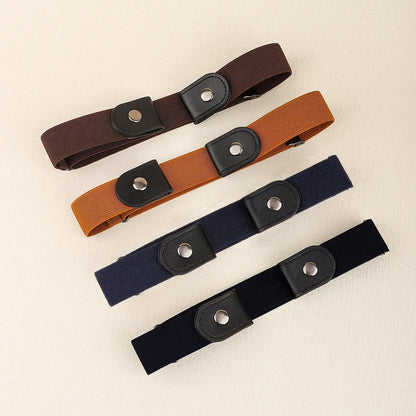 Women's Belt - Invisible Elastic Waistband 4 Pack No Buckle Adjustable Stretch Waist for - product detail view 7